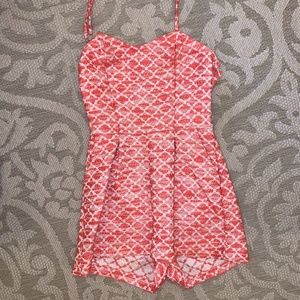 Orange Halter Neck Romper